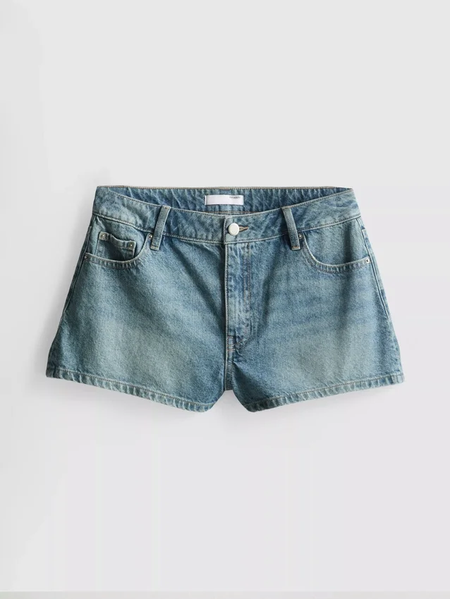 Minishorts i bomullsdenim