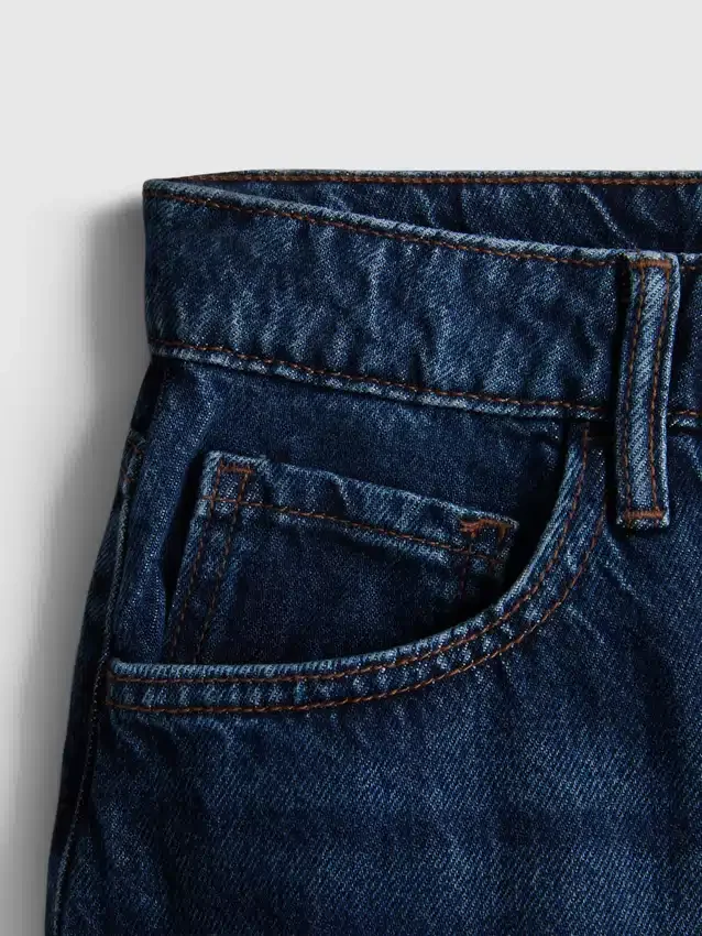 Miniskjørt i bomullsdenim