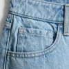 Miniskjørt i bomullsdenim