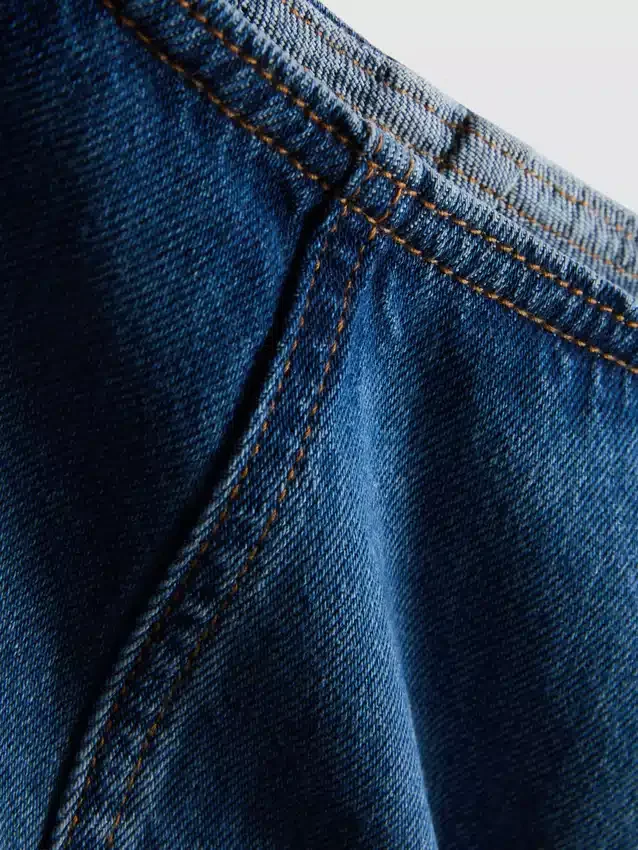 Miniskjørt i bomullsdenim