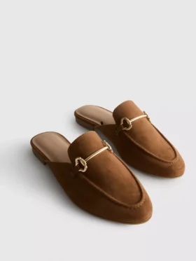 Mule-loafers med snaffle-detaljer
