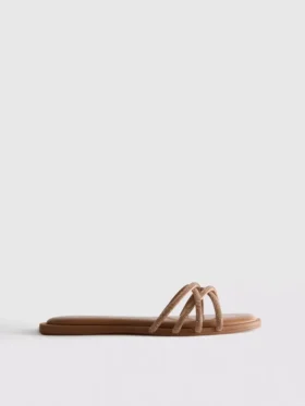 Mule-sandaler med «Diamanta»-veving