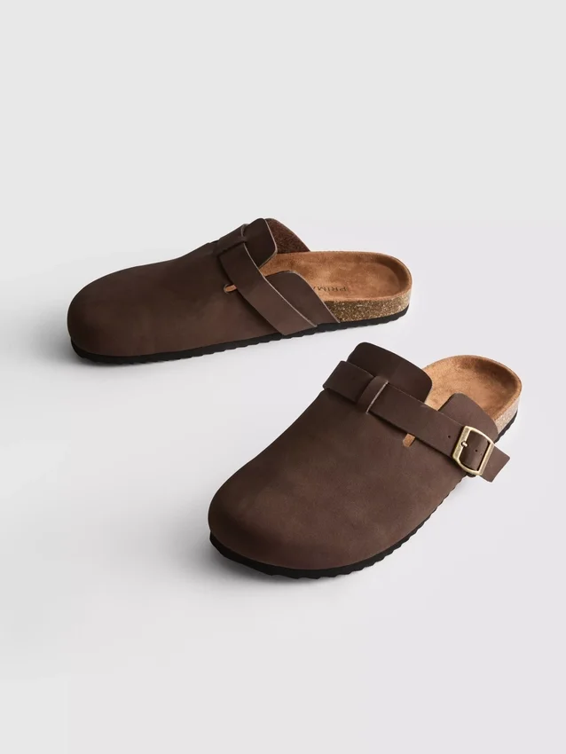Mule-tøfler med lukket tå