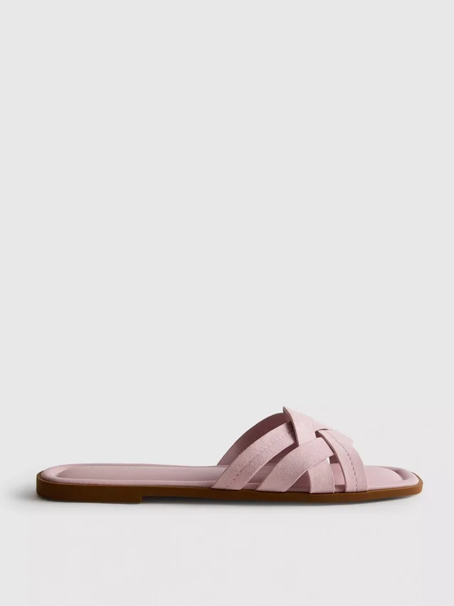 Mules med flettede stropper