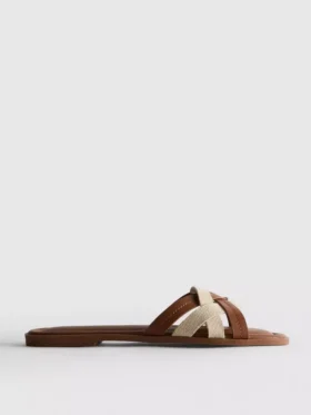 Mules med flettede stropper