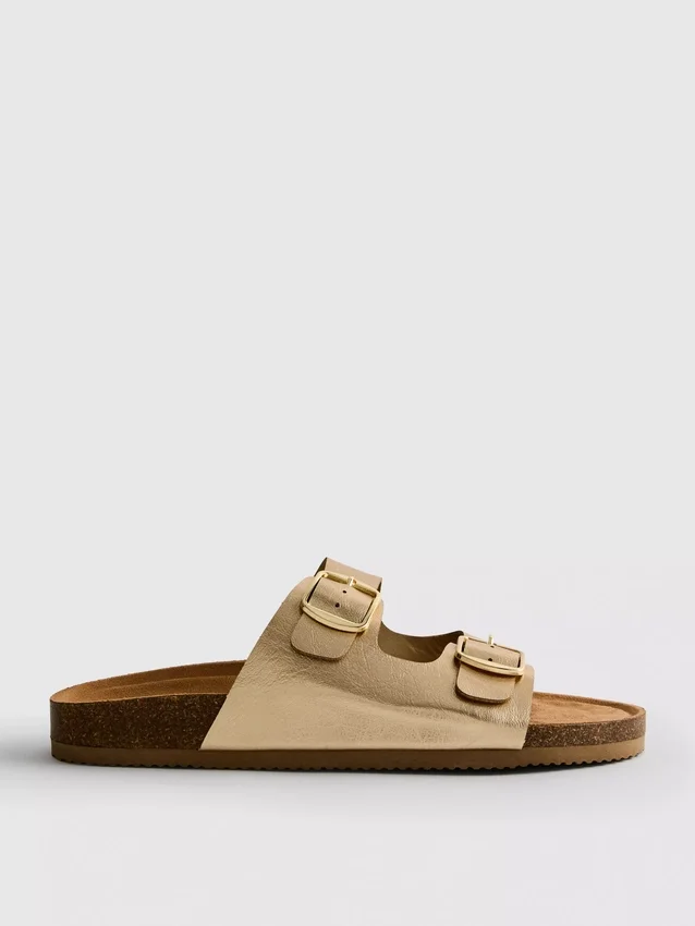 Mulesandaler med dobbel spenne