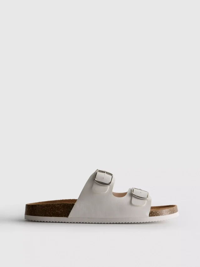 Mulesandaler med dobbel spenne
