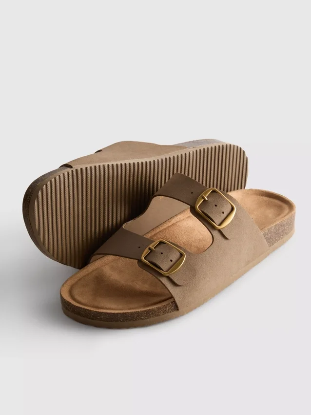 Mulesandaler med dobbel spenne