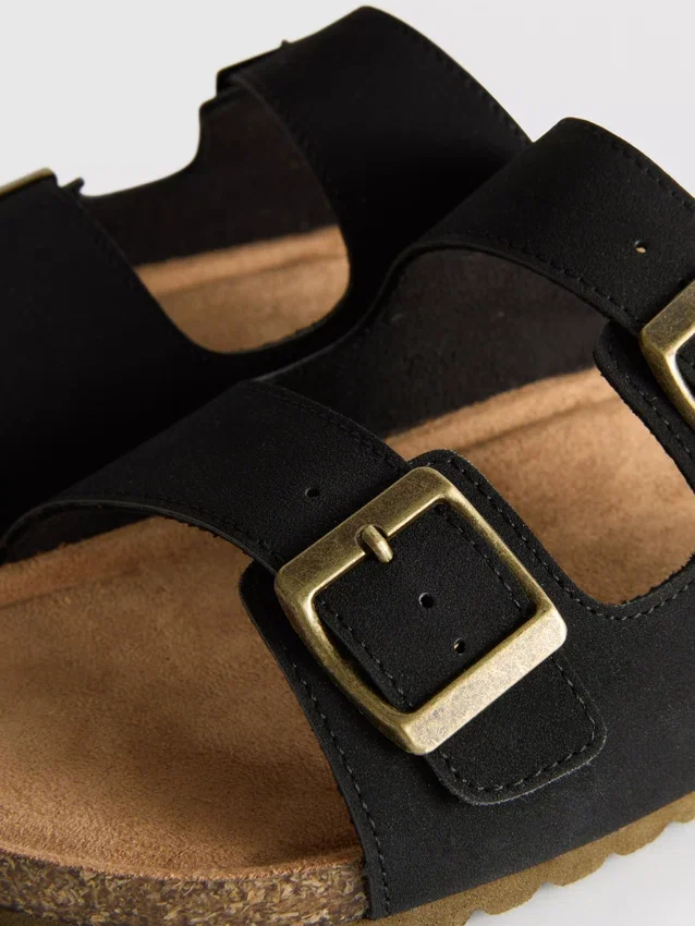 Mulesandaler med dobbel spenne