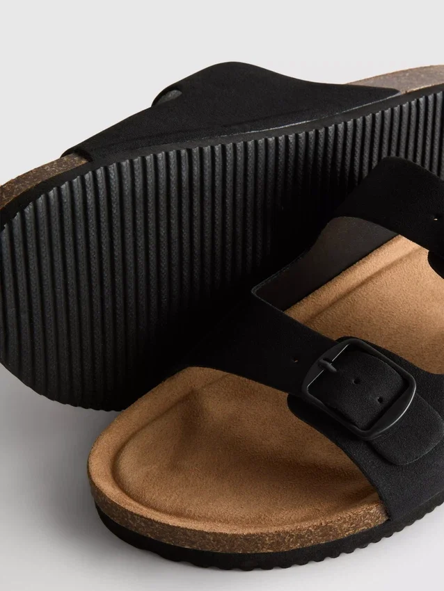 Mulesandaler med dobbel spenne