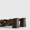 Mulesandaler med spenne og blokkhæl