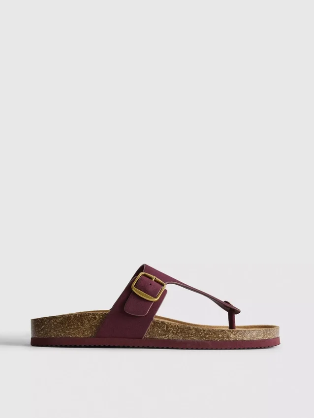 Mulesandaler med T-bar og spenne