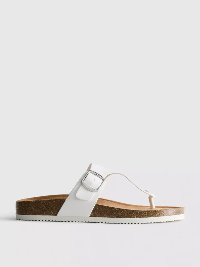 Mulesandaler med T-bar og spenne