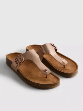Mulesandaler med T-bar og spenne