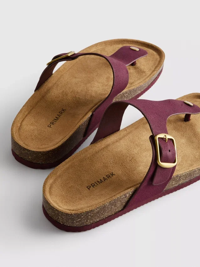 Mulesandaler med T-bar og spenne
