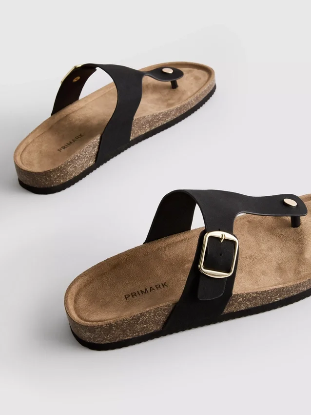Mulesandaler med T-bar og spenne