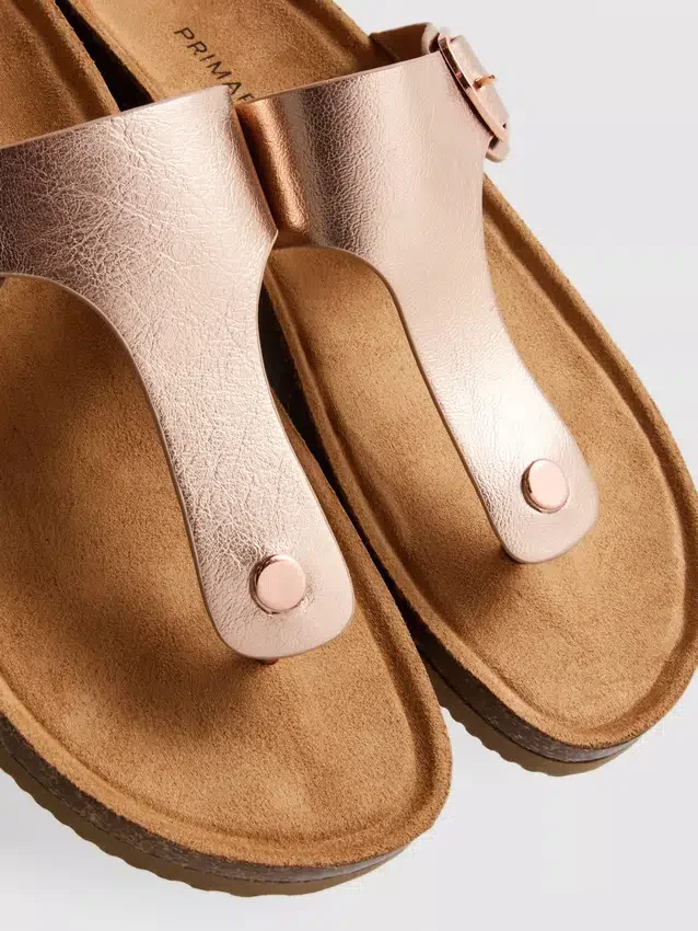 Mulesandaler med T-bar og spenne