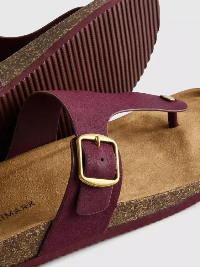 Mulesandaler med T-bar og spenne