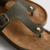 Mulesandaler med T-bar og spenne