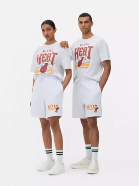 NBA Miami Heat shorts med snøring