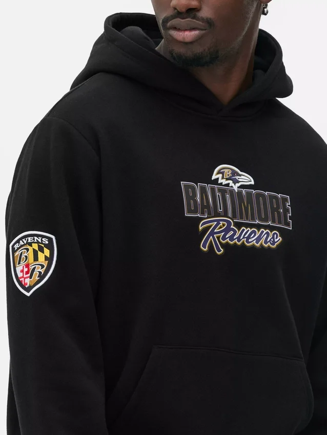 NFL Baltimore Ravens-hettegenser med trykk