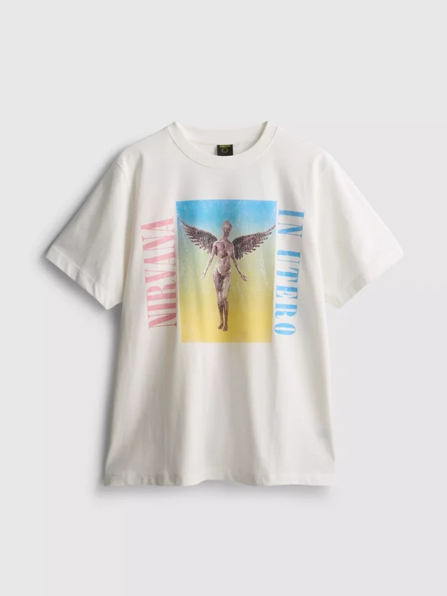 Nirvana bomulls-T-skjorte med regnbue-motiv
