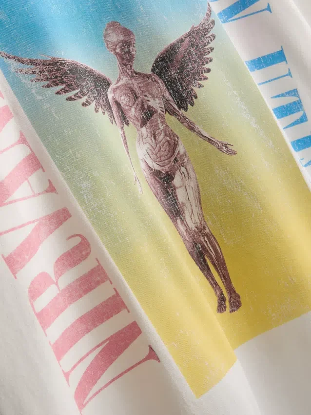 Nirvana bomulls-T-skjorte med regnbue-motiv