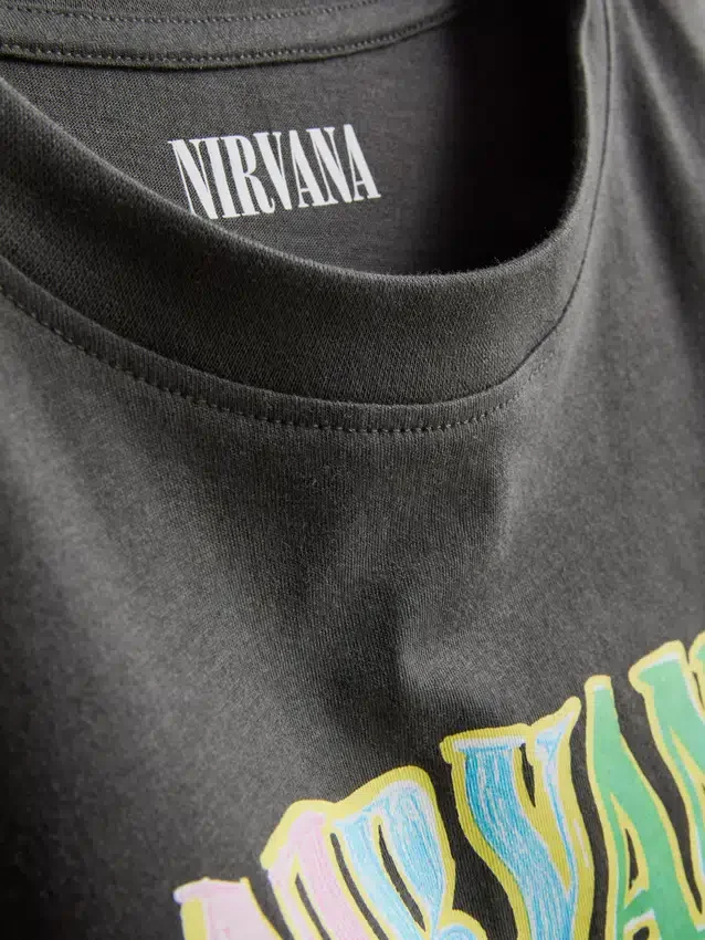 Nirvana-T-skjorte i vasket bomull