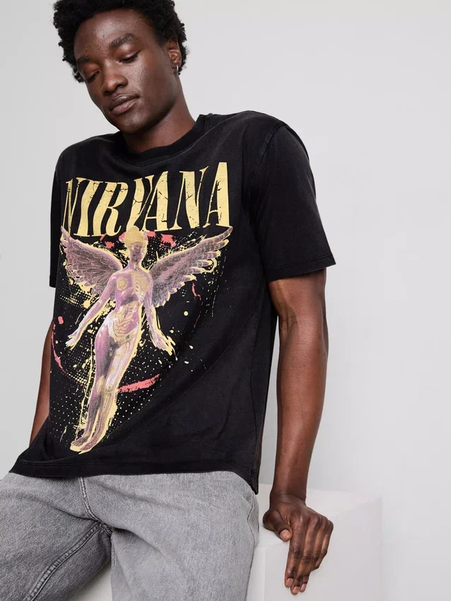 Nirvana-T-skjorte med englemotiv