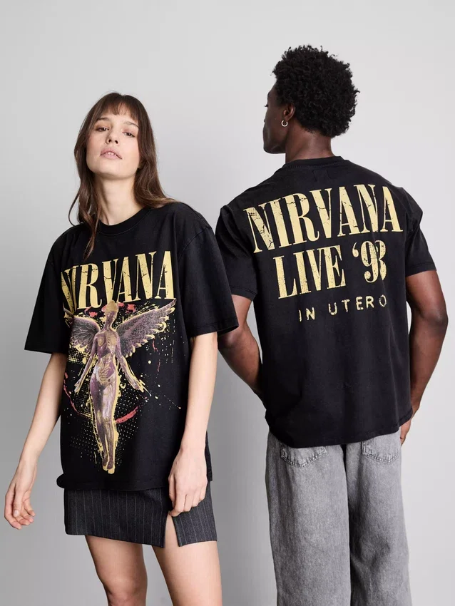 Nirvana-T-skjorte med englemotiv
