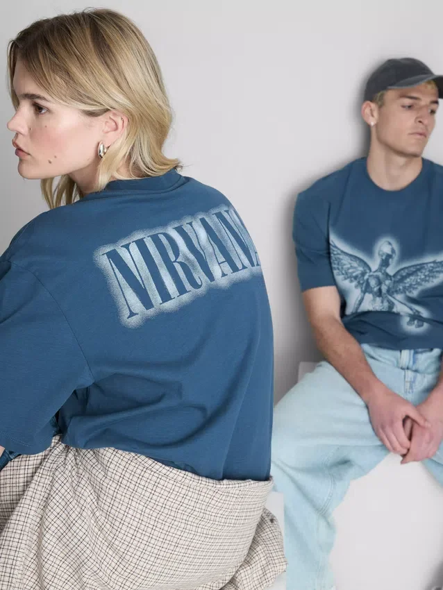 Nirvana-T-skjorte med englemotiv