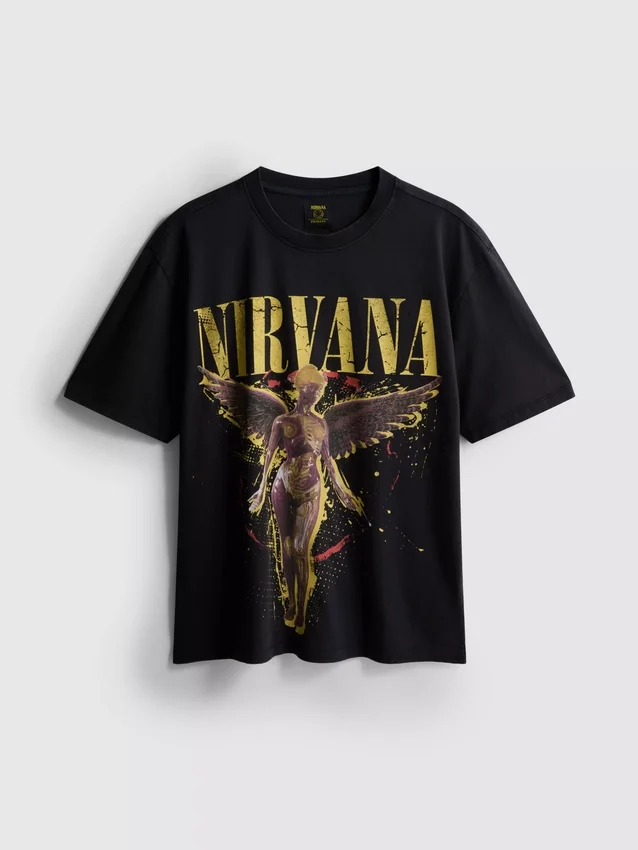 Nirvana-T-skjorte med englemotiv
