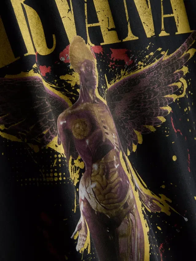 Nirvana-T-skjorte med englemotiv
