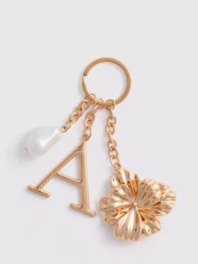 Nøkkelring med initialblomst