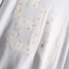 Oversized 98-gauge sweatshirt med små blomstermønster
