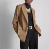 Oversized blazer med én rad knapper
