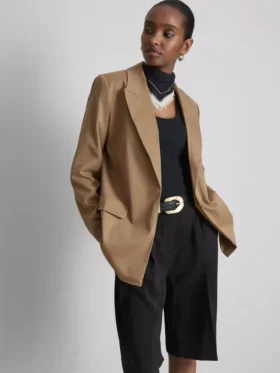 Oversized blazer med én rad knapper