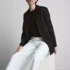 Oversized blazer med én rad knapper