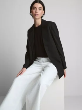Oversized blazer med én rad knapper