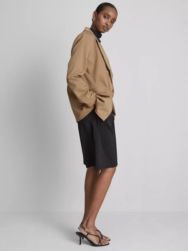 Oversized blazer med én rad knapper