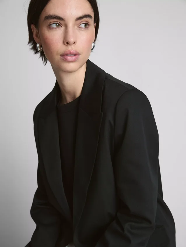 Oversized blazer med én rad knapper