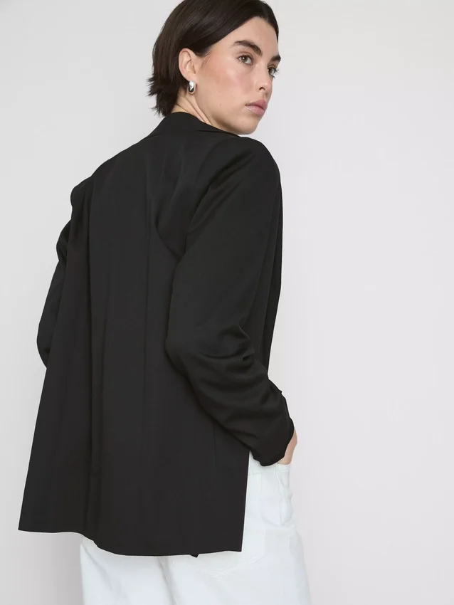 Oversized blazer med én rad knapper