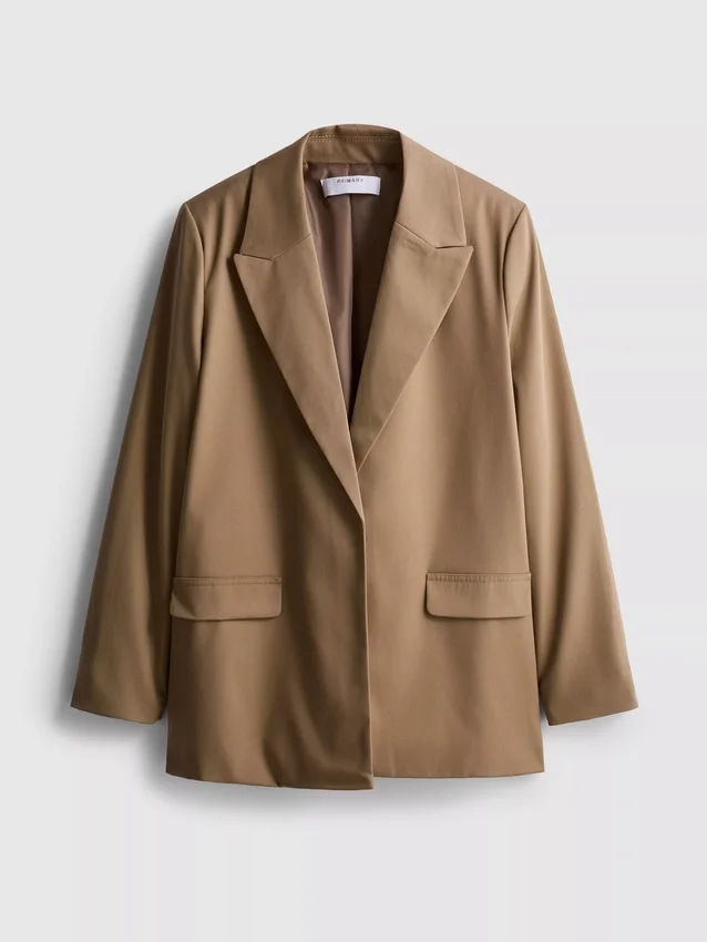 Oversized blazer med én rad knapper