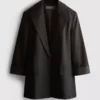 Oversized blazer med én rad knapper