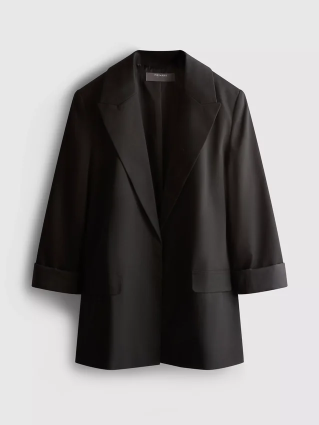 Oversized blazer med én rad knapper