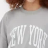 Oversized genser med grafisk trykk fra New York