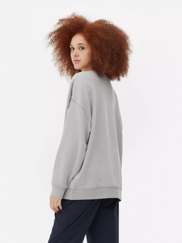 Oversized genser med grafisk trykk fra New York