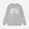 Oversized genser med grafisk trykk fra New York