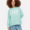 Oversized genser med «Miami»-skrift