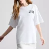 Oversized grafisk boyfriend-T-skjorte i bomull